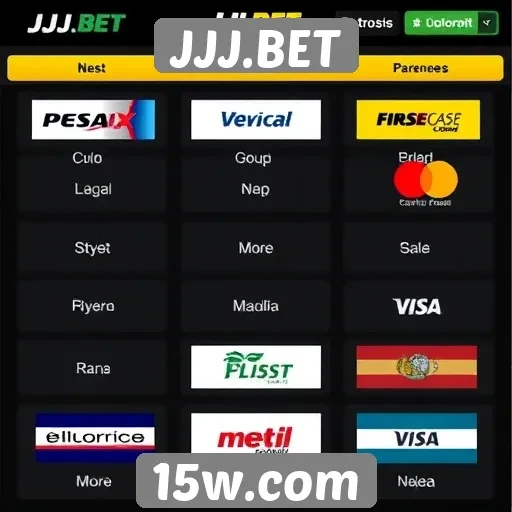 Comparativo de métodos de pagamento no JJJ.BET